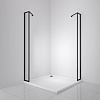 Картинка анонса товара «боковая стенка belbagno luce-20-fix-c-nero цвет профиля черный стекло прозрачное»