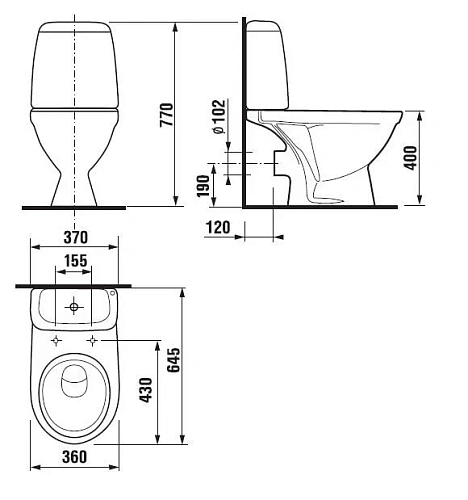 Чаша напольного унитаза Jika Baltic 8.2238.6.000.000.1 без сиденья Чаша напольного унитаза Jika Baltic 8.2238.6.000.000.1 без сиденья