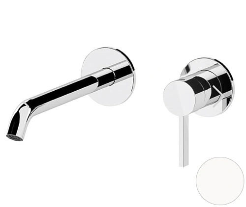 Смеситель для раковины Remer Metrica MC15PLBO, белый матовый Смеситель для раковины Remer Metrica MC15PLBO, белый матовый