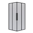 Душевой уголок Niagara Nova NG-6822-34BLACK (80x80x195) квадратная, раздвижная, черный матов, стекло прозрачное Душевой уголок Niagara Nova NG-6822-34BLACK (80x80x195) квадратная, раздвижная, черный матов, стекло прозрачное