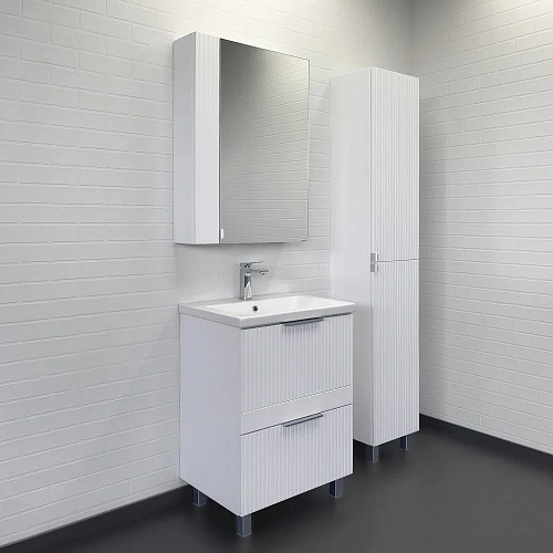 Тумба с раковиной Comforty Лима-60Н2 00-00019173 белый матовый раковина Como 60 Тумба с раковиной Comforty Лима-60Н2 00-00019173 белый матовый раковина Como 60