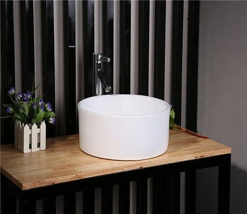 Раковина CeramaLux 9011 накладная, белый Раковина CeramaLux 9011 накладная, белый