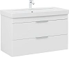 Тумба под раковину Aquanet Ирис New 100 белый глянец 00339280 подвесная