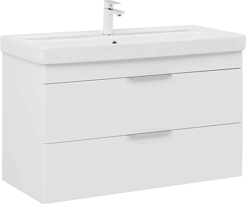 Тумба под раковину Aquanet Ирис New 100 белый глянец 00339280 подвесная Тумба под раковину Aquanet Ирис New 100 белый глянец 00339280 подвесная