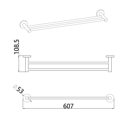 Полотенцедержатель AQUAme Trento AQM7205MB черный Полотенцедержатель AQUAme Trento AQM7205MB черный