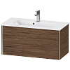 Картинка анонса товара «тумба под раковину duravit xviu xv40790b121 подвесная компакт 81 см орех темный»