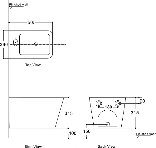 Биде подвесное Aquanet Tavr 2.0 B2 LX-1067 Биде подвесное Aquanet Tavr 2.0 B2 LX-1067