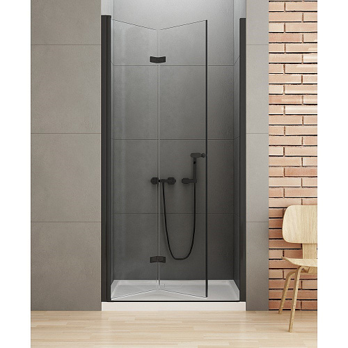 Душевая дверь NEW TRENDY NEW SOLEO BLACK складные L 100x195 D-0225A (черный) Душевая дверь NEW TRENDY NEW SOLEO BLACK складные L 100x195 D-0225A (черный)