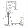 Смеситель для раковины Paini Bios 05CR211LMKM с донным клапаном Смеситель для раковины Paini Bios 05CR211LMKM с донным клапаном