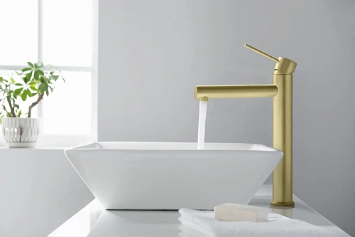 Смеситель для раковины Timo Saona 2311/17F золото матовое Смеситель для раковины Timo Saona 2311/17F золото матовое