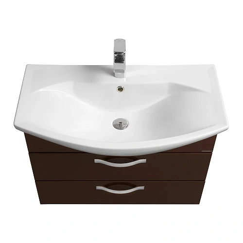 Тумба под раковину Aquaton Ария 80 М подвесная темно-коричневая 1A140801AA430 Тумба под раковину Aquaton Ария 80 М подвесная темно-коричневая 1A140801AA430