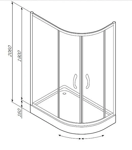 Душевой уголок AM.PM Bliss L W53G-302U120MT64 120x80 универсальные,профиль матовый Душевой уголок AM.PM Bliss L W53G-302U120MT64 120x80 универсальные,профиль матовый