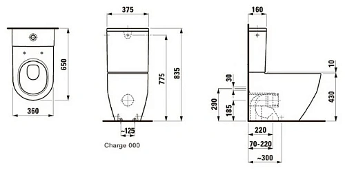 Унитаз напольный Laufen Pro New 2595.2 (8.2595.2.000.000.1) Унитаз напольный Laufen Pro New 2595.2 (8.2595.2.000.000.1)