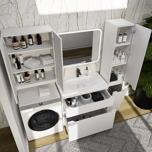 Тумба под раковину Style Line Марелла 80 Люкс антискрейтч белый матовый, PLUS напольная СС-00002401 Тумба под раковину Style Line Марелла 80 Люкс антискрейтч белый матовый, PLUS напольная СС-00002401