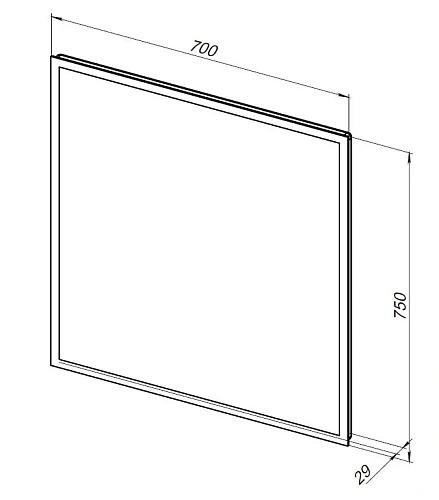 Зеркало Aquanet Оптима 70 белый матовый 00288964 Зеркало Aquanet Оптима 70 белый матовый 00288964
