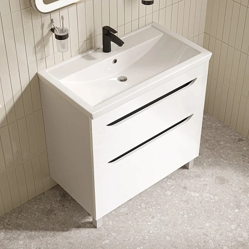 Тумба с раковиной IDDIS Ray RAY80WFi95K напольная, 80 см, белый Тумба с раковиной IDDIS Ray RAY80WFi95K напольная, 80 см, белый