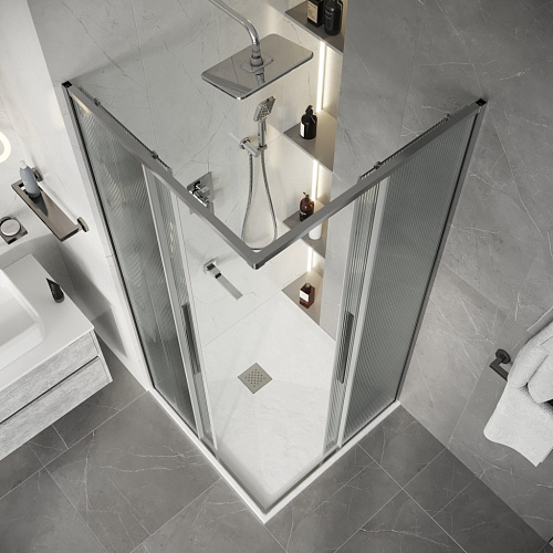 Душевой уголок Niagara Nova NG-4623-34 (90х90х195) квадрат, раздвижная, хром, стекло рифленое Душевой уголок Niagara Nova NG-4623-34 (90х90х195) квадрат, раздвижная, хром, стекло рифленое