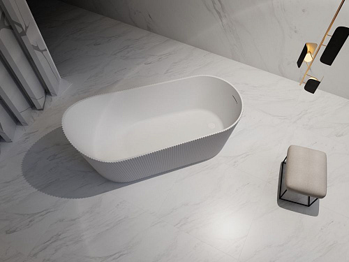 Ванна отдельностоящая ABBER AB9445MW 170x80 универсальная, белая матовая, акриловая Ванна отдельностоящая ABBER AB9445MW 170x80 универсальная, белая матовая, акриловая