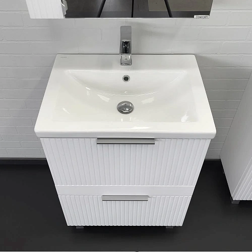 Тумба с раковиной Comforty Лима-60Н2 00-00019173 белый матовый раковина Como 60 Тумба с раковиной Comforty Лима-60Н2 00-00019173 белый матовый раковина Como 60