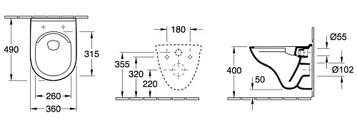Унитаз подвесной Villeroy & Boch O.Novo 5688HR01 (5688 HR 01) Compact с сиденьем Унитаз подвесной Villeroy & Boch O.Novo 5688HR01 (5688 HR 01) Compact с сиденьем