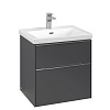 Картинка анонса товара «тумба под раковину villeroy &amp; boch subway 3.0 с подсветкой graphite / graphite c578l0vr»
