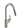 Смеситель для кухни hansgrohe Focus с выдвижным душем, сталь 31815800 Смеситель для кухни hansgrohe Focus с выдвижным душем, сталь 31815800
