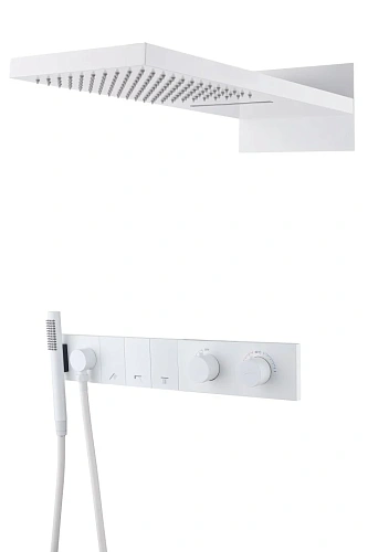 Душевая система Boheme ZODIAC с термостатом MATT WHITE встраиваемая 133-MW Душевая система Boheme ZODIAC с термостатом MATT WHITE встраиваемая 133-MW