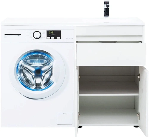 Тумба под раковину Aquanet Токио 58 белый (напольная, 1 ящик, 2 дверцы) 00237745 Тумба под раковину Aquanet Токио 58 белый (напольная, 1 ящик, 2 дверцы) 00237745