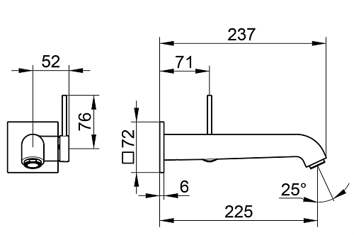 Смеситель для раковины Keuco IXMO 59516371202 Смеситель для раковины Keuco IXMO 59516371202