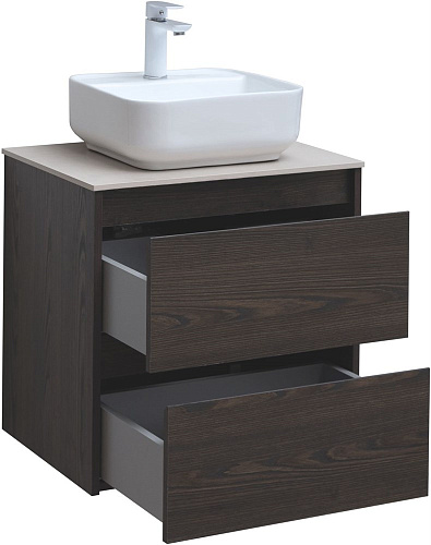 Тумба под раковину Aquanet Nova Lite 60 дуб черный (2 ящика) 00287894 Тумба под раковину Aquanet Nova Lite 60 дуб черный (2 ящика) 00287894