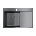 Кухонная мойка Omoikiri Akisame 78-GM-L нерж.сталь/вороненая сталь 4973099 Кухонная мойка Omoikiri Akisame 78-GM-L нерж.сталь/вороненая сталь 4973099