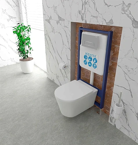 Унитаз подвесной Aquatek ОБЕРОН AQ1363W-00 533x360x344 безободковый тонкое сиденье Soft Close Унитаз подвесной Aquatek ОБЕРОН AQ1363W-00 533x360x344 безободковый тонкое сиденье Soft Close