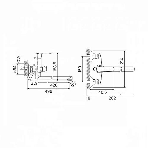 Смеситель для ванны Iddis Ray RAYSBL2i10WA Смеситель для ванны Iddis Ray RAYSBL2i10WA