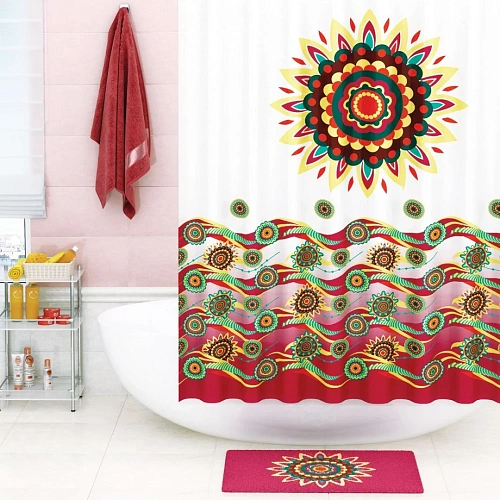 Штора для ванны WasserKRAFT Isen SC-40101 мультицвет Штора для ванны WasserKRAFT Isen SC-40101 мультицвет