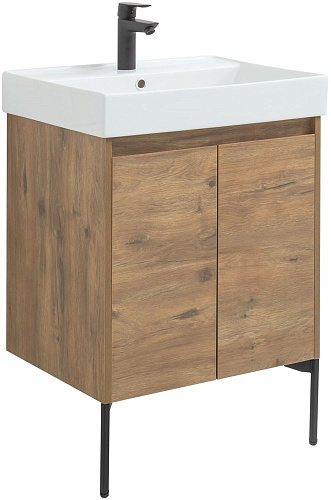 Тумба под раковину Aquanet Nova Lite 60 дуб рустикальный (2 дверцы) 00298849 Тумба под раковину Aquanet Nova Lite 60 дуб рустикальный (2 дверцы) 00298849