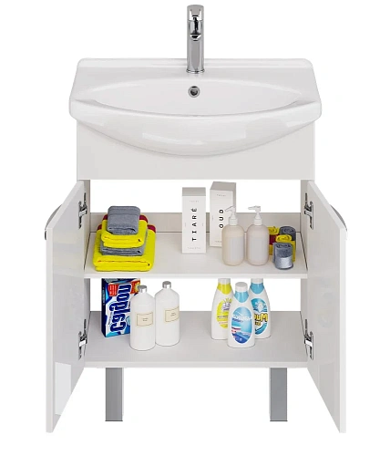 Тумба под раковину DREJA ALDA D, 65 см , подвесная/напольная, 2 дверцы, белый глянец, под ум. Лагуна 99.0402 Тумба под раковину DREJA ALDA D, 65 см , подвесная/напольная, 2 дверцы, белый глянец, под ум. Лагуна 99.0402