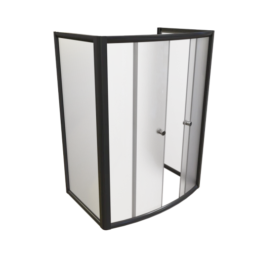 Душевой уголок Radomir Диана 1-09-6-0-0-0141 стекла матовые, профиль черный Душевой уголок Radomir Диана 1-09-6-0-0-0141 стекла матовые, профиль черный