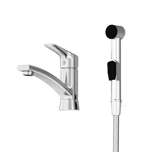 Смеситель для раковины Damixa Origin Bit 770230000 с гигиеническим душем Смеситель для раковины Damixa Origin Bit 770230000 с гигиеническим душем