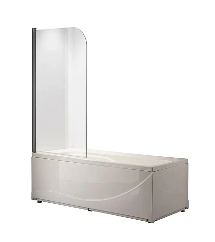 Шторка на ванну Taliente 80x140см, распашная, прозрачное стекло 6мм, профиль хром TA-0814CP Шторка на ванну Taliente 80x140см, распашная, прозрачное стекло 6мм, профиль хром TA-0814CP