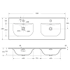 Раковина BelBagno BB-8099-120-2 1210x460 с двумя чашами Раковина BelBagno BB-8099-120-2 1210x460 с двумя чашами