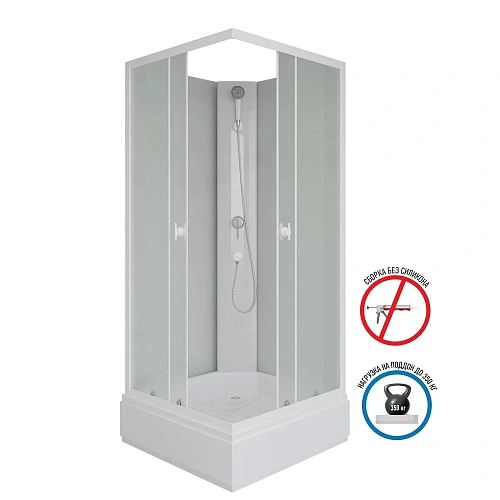 Душевая кабина Niagara Promo P80/26Q/MT/BK (800х800х2000) Душевая кабина Niagara Promo P80/26Q/MT/BK (800х800х2000)