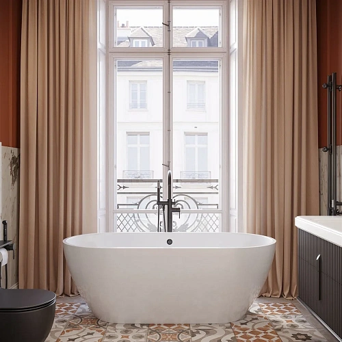 Ванна из искусственного камня STWORKI Берген 170х80 573846 Ванна из искусственного камня STWORKI Берген 170х80 573846