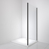 Картинка анонса товара «боковая стенка belbagno luce-90-fix-c-nero цвет профиля черный стекло прозрачное»