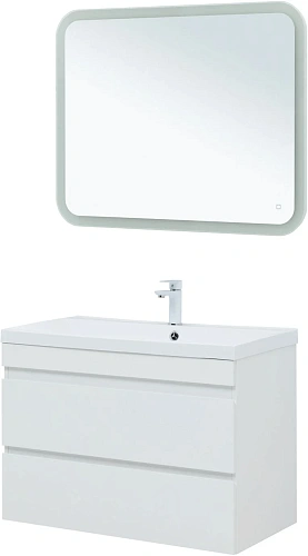 Тумба с раковиной Aquanet Нота new 90 00335872 белый глянец Тумба с раковиной Aquanet Нота new 90 00335872 белый глянец