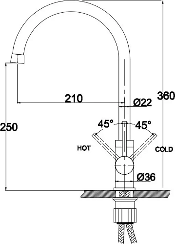 Смеситель для кухни Kaiser Merkur 26344 Смеситель для кухни Kaiser Merkur 26344