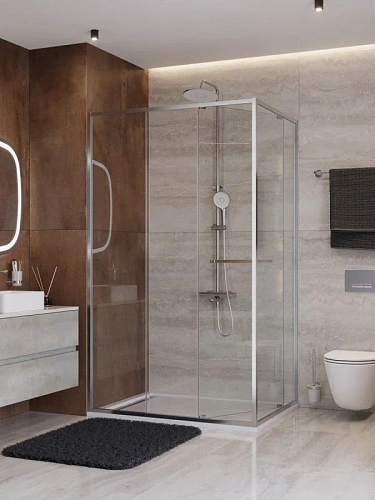 Душевой уголок CEZARES LUX-AH-FS-11-140/100-C-CR 140x100 см, профиль хром, стекло прозрачное Душевой уголок CEZARES LUX-AH-FS-11-140/100-C-CR 140x100 см, профиль хром, стекло прозрачное