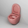 Унитаз подвесной GROSSMAN GR-4455PIMS Color 495x365x375 розовый матовый безободковый с тонкой крышкой Унитаз подвесной GROSSMAN GR-4455PIMS Color 495x365x375 розовый матовый безободковый с тонкой крышкой