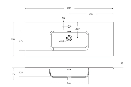 Раковина BelBagno BB1200ETL 1210x460 Раковина BelBagno BB1200ETL 1210x460