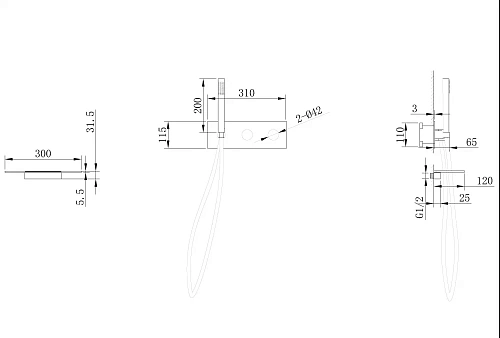 Смеситель для ванны ABBER Rund AF8731SP скрытого монтажа, сатин Смеситель для ванны ABBER Rund AF8731SP скрытого монтажа, сатин
