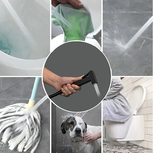 Гигиенический душ BOCH MANN RESIA BM10413 B CK-P11B из латуни, с шлангом 120 см, черный Гигиенический душ BOCH MANN RESIA BM10413 B CK-P11B из латуни, с шлангом 120 см, черный